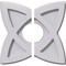 Ekena Millwork Cosmo Architectural Grde PVC Contemporary Ceiling Medallion, Two Piece, 10"OD x 3"ID x 3 3/4"C x 1"P CMP10CM2-03000 - alternate 1
